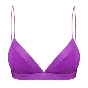 Alex Perry Purple Satin Crepe Bralette As Worn by Fallon/Dynasty & Nikki Glaser
